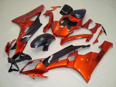 Orange Noir Mat Carénage Yamaha R6 2006-2007 Abordables
