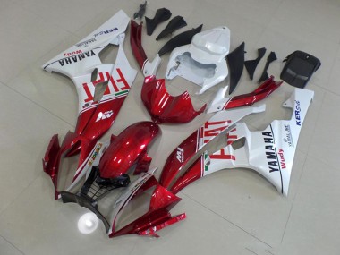 Rouge Fiat Carénage Yamaha R6 2006-2007 Abordables