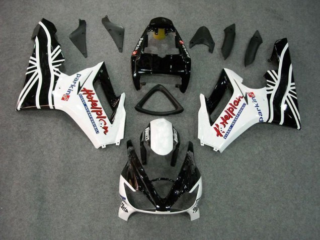Noir Blanc Carénage Triumph Daytona 675 Triple 2006-2008 Noir Blanc Carénage Triumph Daytona 675 Triple 2006-2008