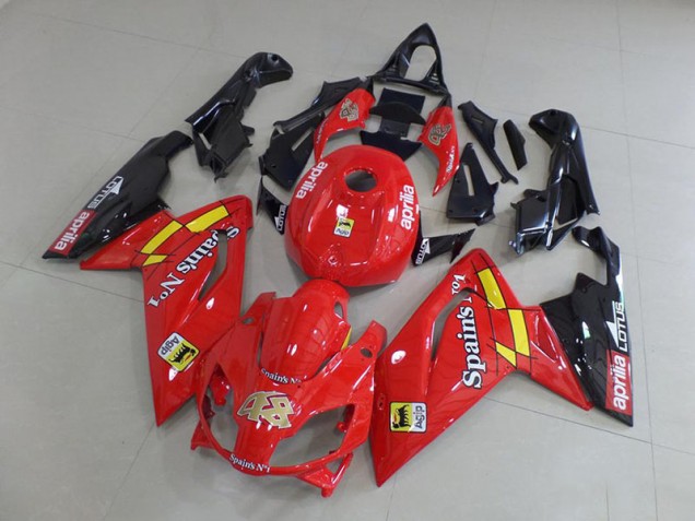 Rouge et Noir Carénage Aprilia RS 125 2006-2011 Rouge et Noir Carénage Aprilia RS 125 2006-2011