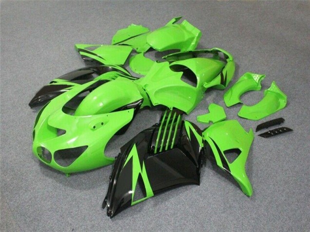 Vert Noir Carénage Kawasaki ZX14R ZZR 1400 2006-2011 Vert Noir Carénage Kawasaki ZX14R ZZR 1400 2006-2011