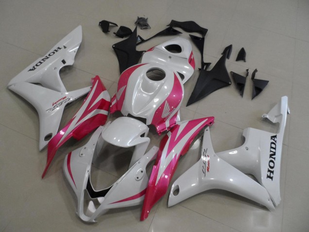 Blanc Nacré avec Rose Carénage Honda CBR 600 RR 2007-2008 Blanc Nacré avec Rose Carénage Honda CBR 600 RR 2007-2008
