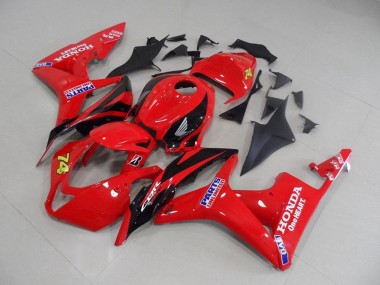 Rouge Noir Courses Carénage Honda CBR 600 RR 2007-2008 Abordables