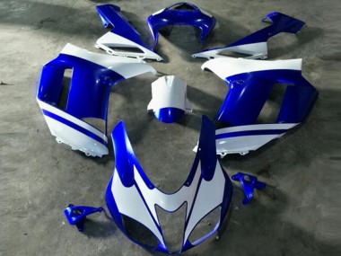 Bleu Blanc Carénage Kawasaki ZX6R 2007-2008 Abordables