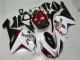 Blanc Noir Rouge Carénage Kawasaki ZX6R 2007-2008 Blanc Noir Rouge Carénage Kawasaki ZX6R 2007-2008