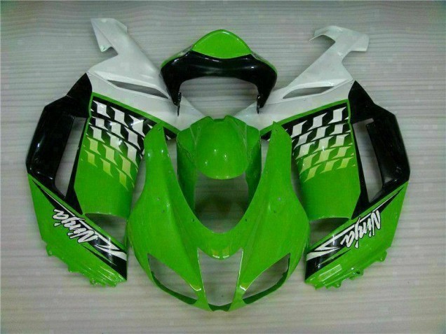 Vert Blanc Ninja Carénage Kawasaki ZX6R 2007-2008 Vert Blanc Ninja Carénage Kawasaki ZX6R 2007-2008