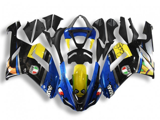 Bleu Requin Carénage Kawasaki ZX6R 2007-2008 Bleu Requin Carénage Kawasaki ZX6R 2007-2008