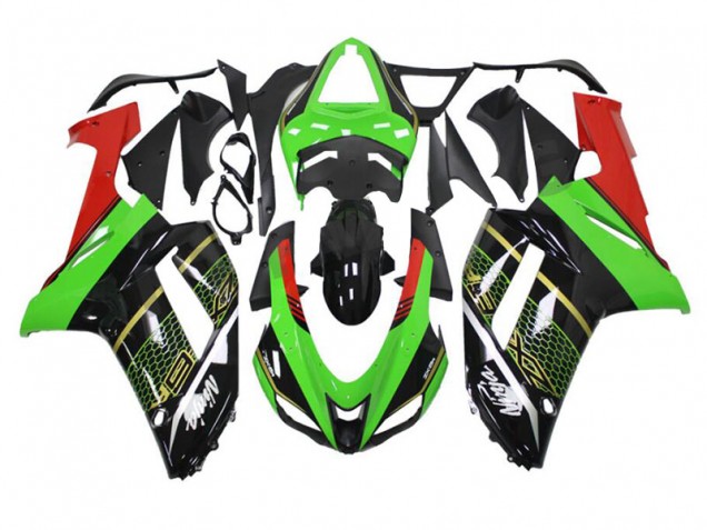 Vert Noir Carénages Kawasaki ZX6R 2007-2008 Vert Noir Carénages Kawasaki ZX6R 2007-2008