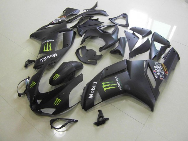 Noir Mat Monster Carénage Kawasaki ZX6R 2007-2008 Noir Mat Monster Carénage Kawasaki ZX6R 2007-2008