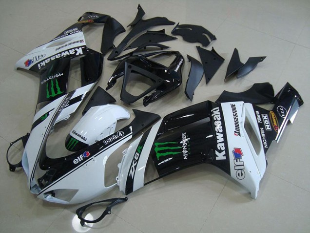 Blanc Monster Carénage Kawasaki ZX6R 2007-2008 Blanc Monster Carénage Kawasaki ZX6R 2007-2008