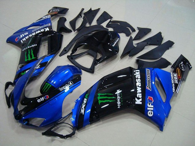 Bleu Monster Carénage Kawasaki ZX6R 2007-2008 Bleu Monster Carénage Kawasaki ZX6R 2007-2008