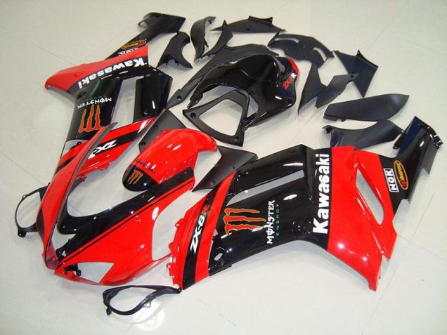 Monster En Rouge Carénage Kawasaki ZX6R 2007-2008 Monster En Rouge Carénage Kawasaki ZX6R 2007-2008