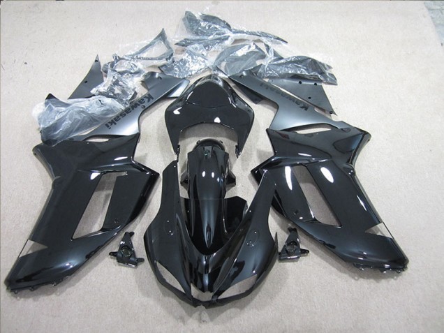 Noir Argent Carénage Kawasaki ZX6R 2007-2008 Noir Argent Carénage Kawasaki ZX6R 2007-2008