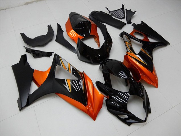 Orange Noir Carénage Suzuki GSXR 1000 K7 2007-2008 Orange Noir Carénage Suzuki GSXR 1000 K7 2007-2008