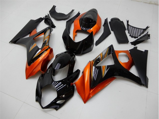 Orange Noir Carénage Suzuki GSXR 1000 K7 2007-2008 Orange Noir Carénage Suzuki GSXR 1000 K7 2007-2008