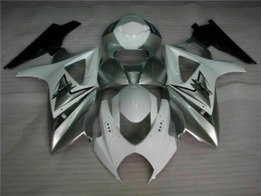 Argent Blanc Carénage Suzuki GSXR 1000 K7 2007-2008 Abordables