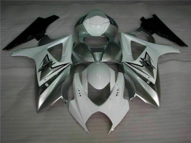 Argent Blanc Carénage Suzuki GSXR 1000 K7 2007-2008 Argent Blanc Carénage Suzuki GSXR 1000 K7 2007-2008