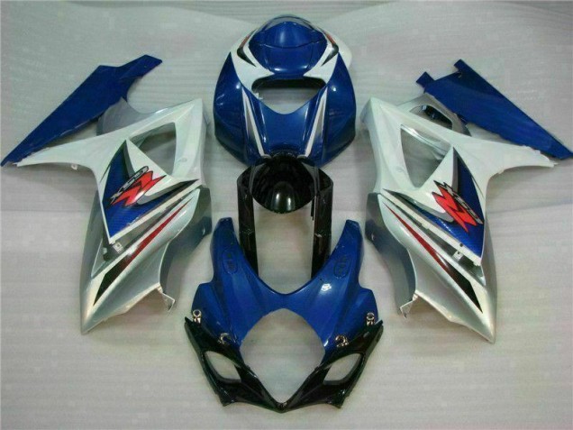 Bleu Blanc Kit Carénages Complet Suzuki GSXR 1000 K7 2007-2008 Bleu Blanc Kit Carénages Complet Suzuki GSXR 1000 K7 2007-2008