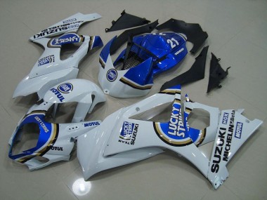 Bleu Lucky Strike Carénage Suzuki GSXR 1000 K7 2007-2008 Abordables