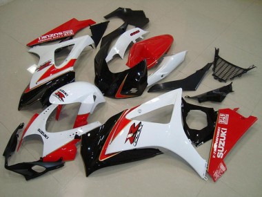 Blanc Rouge Noir Carénage Suzuki GSXR 1000 K7 2007-2008 Abordables