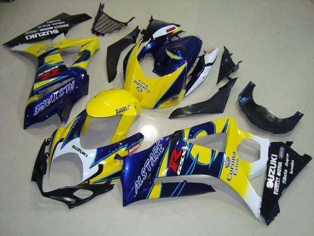 Jaune Corona Carénage Suzuki GSXR 1000 K7 2007-2008 Jaune Corona Carénage Suzuki GSXR 1000 K7 2007-2008