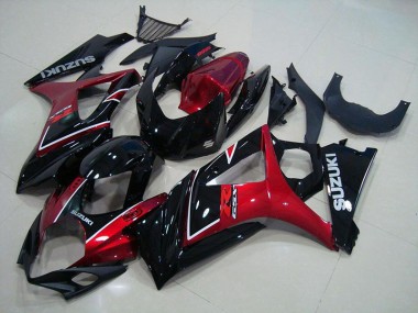 Rouge Noir Carénages Suzuki GSXR 1000 K7 2007-2008 Abordables