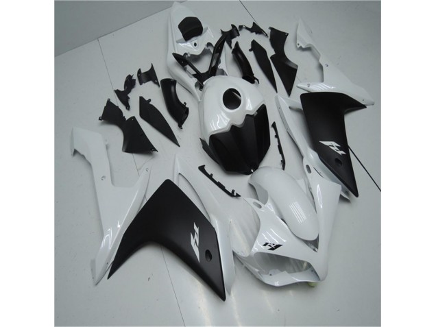 Blanc Noir Carénage Yamaha R1 2007-2008 Blanc Noir Carénage Yamaha R1 2007-2008