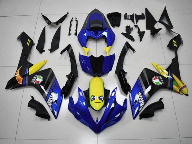 Bleu Requin Carénage Yamaha R1 2007-2008