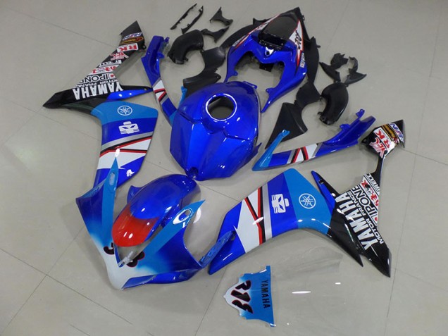 Bleu Blanc Noir Décalque Carénage Yamaha R1 2007-2008 Bleu Blanc Noir Décalque Carénage Yamaha R1 2007-2008