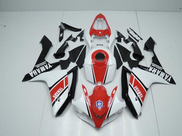 Factory Rouge Blanc Carénage Yamaha R1 2007-2008 Factory Rouge Blanc Carénage Yamaha R1 2007-2008