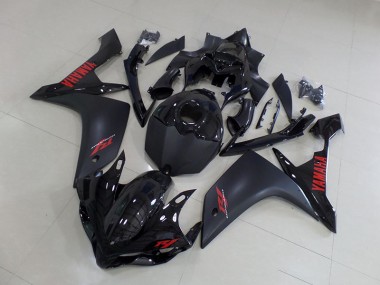 Noir Mat Rouge Carénage Yamaha R1 2007-2008 Abordables