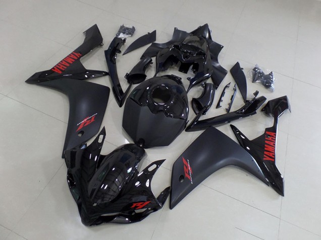 Noir Mat Rouge Carénage Yamaha R1 2007-2008 Noir Mat Rouge Carénage Yamaha R1 2007-2008