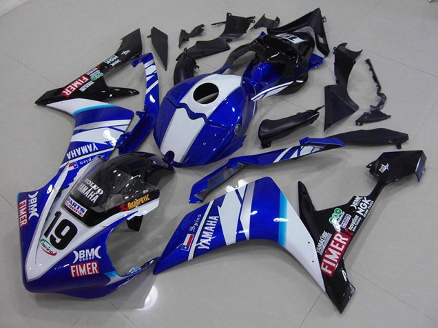 Blanc Bleu Carénage Yamaha R1 2007-2008 Blanc Bleu Carénage Yamaha R1 2007-2008