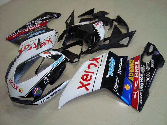 Noir Xerox Carénage Ducati 848 1098 1198 2007-2014