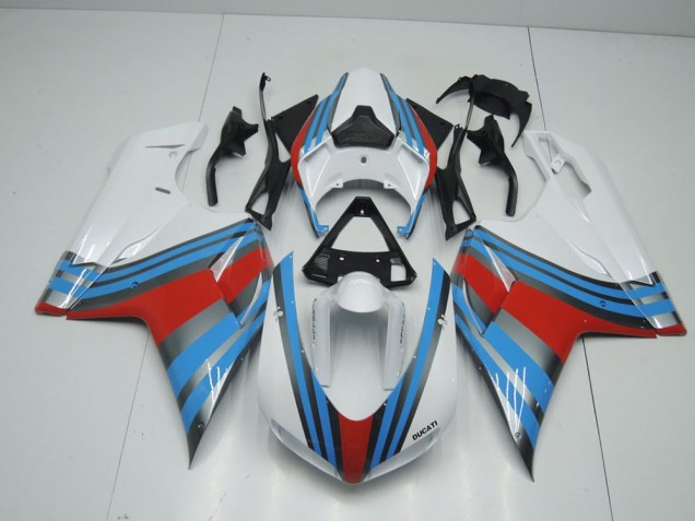 Bleu Blanc Rouge Carénage Ducati 848 1098 1198 2007-2014 Bleu Blanc Rouge Carénage Ducati 848 1098 1198 2007-2014