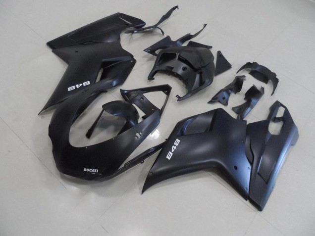 Noir Mat avec Blanc 848 Carénage Ducati 848 1098 1198 2007-2014 Noir Mat avec Blanc 848 Carénage Ducati 848 1098 1198 2007-2014