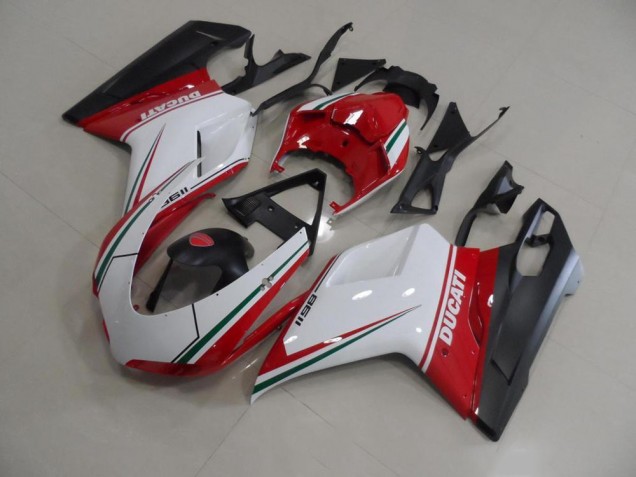 Rouge Blanc Carrosserie Ducati 848 1098 1198 2007-2014 Rouge Blanc Carrosserie Ducati 848 1098 1198 2007-2014