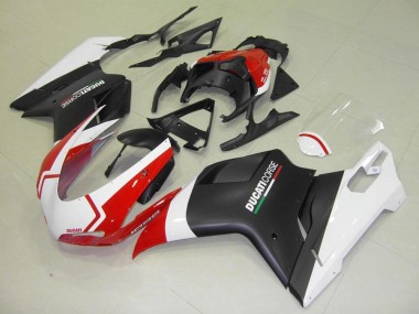 Noir Mat Blanc Rouge Carénage Ducati 848 1098 1198 2007-2014 Abordables