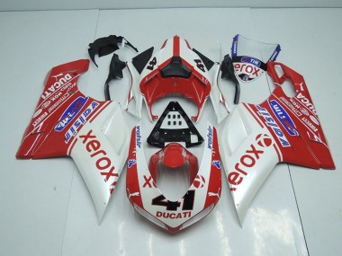 Blanc Nacré Nouveau Xerox Carénage Ducati 848 1098 1198 2007-2014 Abordables