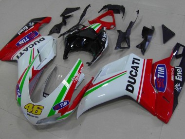 Rouge Blanc Jaune 46 Carénage Ducati 848 1098 1198 2007-2014 Abordables