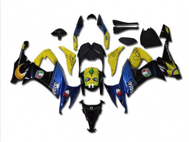 Bleu Requin Carénage Kawasaki ZX10R 2008-2010 Bleu Requin Carénage Kawasaki ZX10R 2008-2010