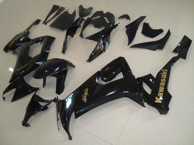Noir Brillant avec Or Décalque Carénage Kawasaki ZX10R 2008-2010 Noir Brillant avec Or Décalque Carénage Kawasaki ZX10R 2008-2010