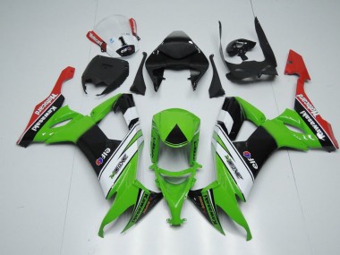 Blanc Noir et Vert Carénage Kawasaki ZX10R 2008-2010 Abordables