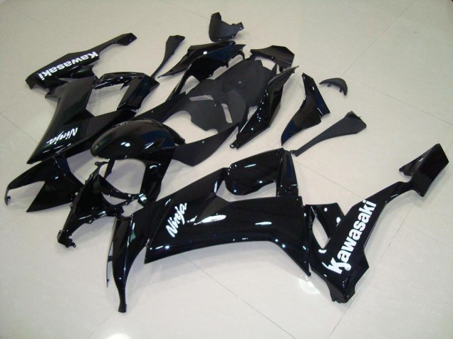 Noir Brillant avec Blanc Décalque Carénage Kawasaki ZX10R 2008-2010 Noir Brillant avec Blanc Décalque Carénage Kawasaki ZX10R 2008-2010