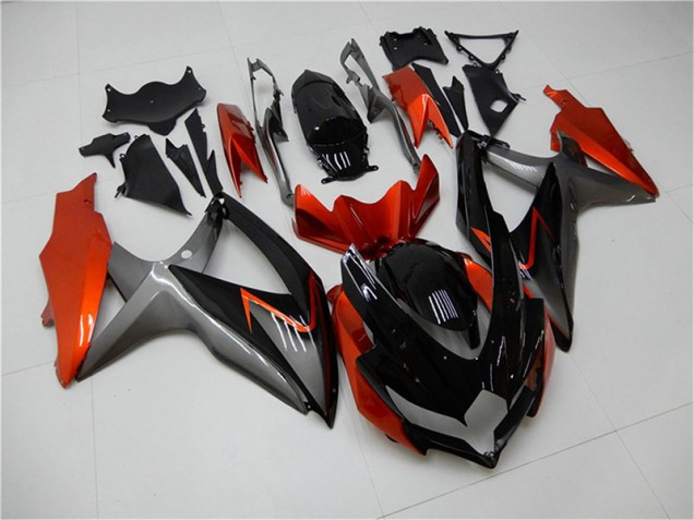 Noir Orange Gris Carénage Suzuki GSXR 600 / 750 K8 2008-2010 Noir Orange Gris Carénage Suzuki GSXR 600 / 750 K8 2008-2010