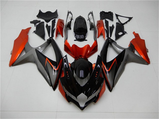 Noir Orange Gris Carénage Suzuki GSXR 600 / 750 K8 2008-2010 Noir Orange Gris Carénage Suzuki GSXR 600 / 750 K8 2008-2010