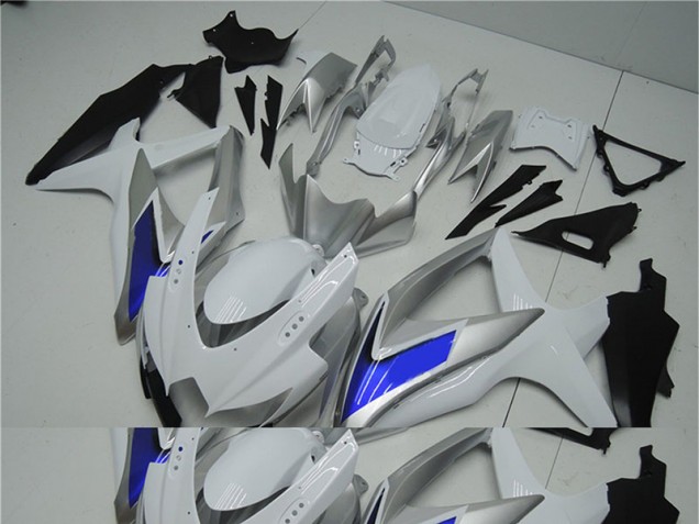 Blanc Argent Bleu Carénage Suzuki GSXR 600 / 750 K8 2008-2010 Blanc Argent Bleu Carénage Suzuki GSXR 600 / 750 K8 2008-2010