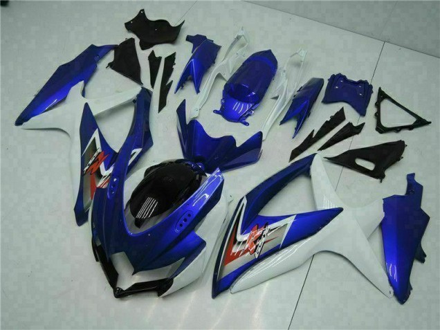 Bleu Blanc Kit Carénages Complet Suzuki GSXR 600 / 750 K8 2008-2010 Bleu Blanc Kit Carénages Complet Suzuki GSXR 600 / 750 K8 2008-2010