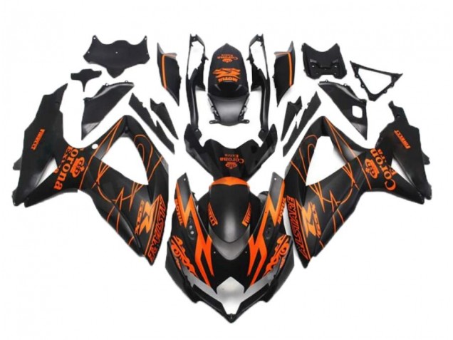Noir Orange Carénage Suzuki GSXR 600 / 750 K8 2008-2010 Noir Orange Carénage Suzuki GSXR 600 / 750 K8 2008-2010