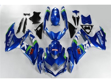 Bleu Blanc Vert Carénage Suzuki GSXR 600 / 750 K8 2008-2010 Abordables